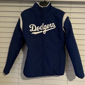 Dodgers warmup jacket. Lining inside keeps you very warm. Women’s small.